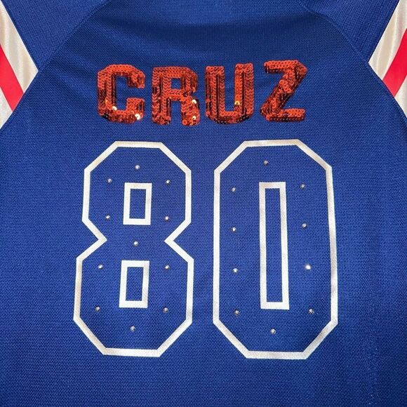 NFL Team Apparel Womens New York Giants #80 Cruz Rhinestone Shirt XXL NWOT - Picture 6 of 10